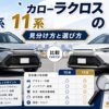 カローラクロス10系11系の違いを解説するアイキャッチ画像