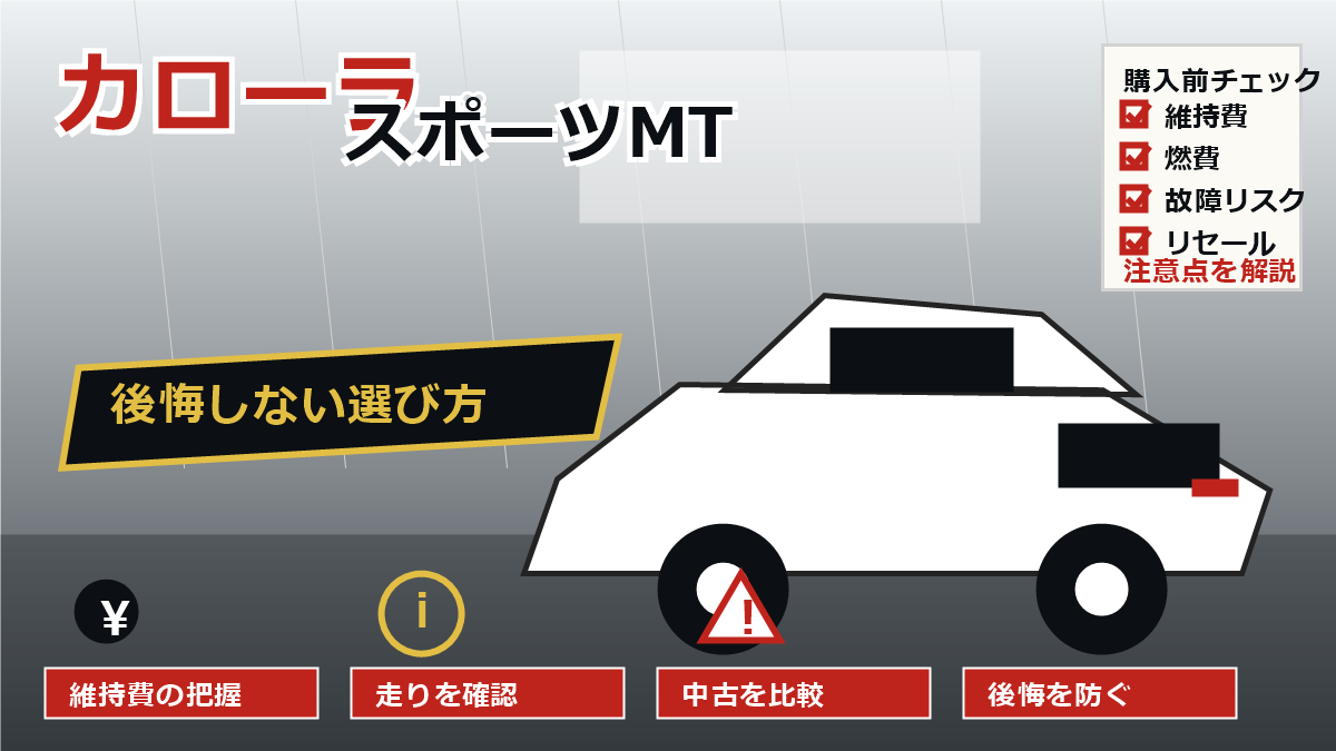 カローラスポーツMTで後悔しない選び方