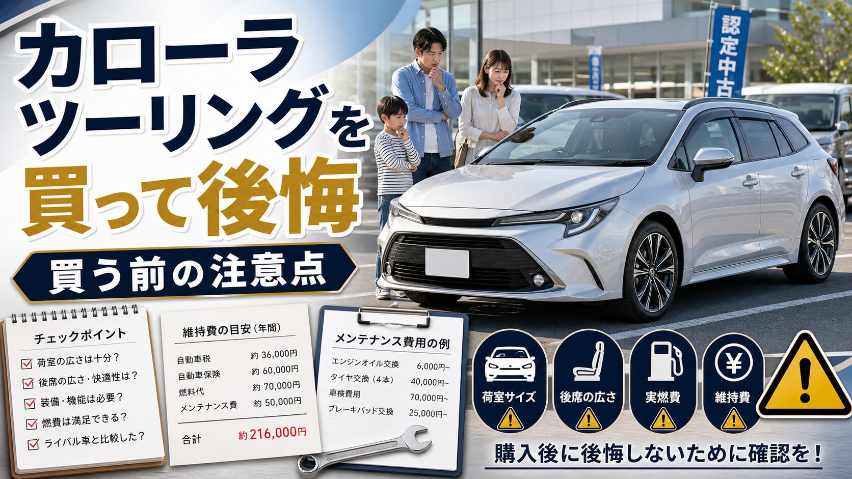カローラツーリングを買って後悔しない選び方を解説するアイキャッチ画像